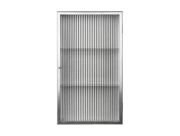 Ferm Living Haze Wandschrank Reeded glass - stainless steel