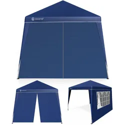 Faltpavillon Capri Blau 3x3m inkl 2 Seitenwänden UV-Schutz 50+