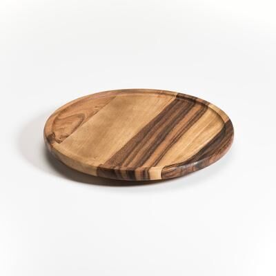 Kalmar Home 13-inch Acacia Lazy Susan w/ Wood Grain