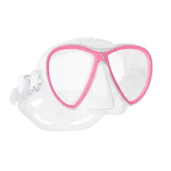 Scubapro Tauchmaske - Synergy Twin - mit Comfort Strap - Silikon: Klar - Rahmen: Pink #