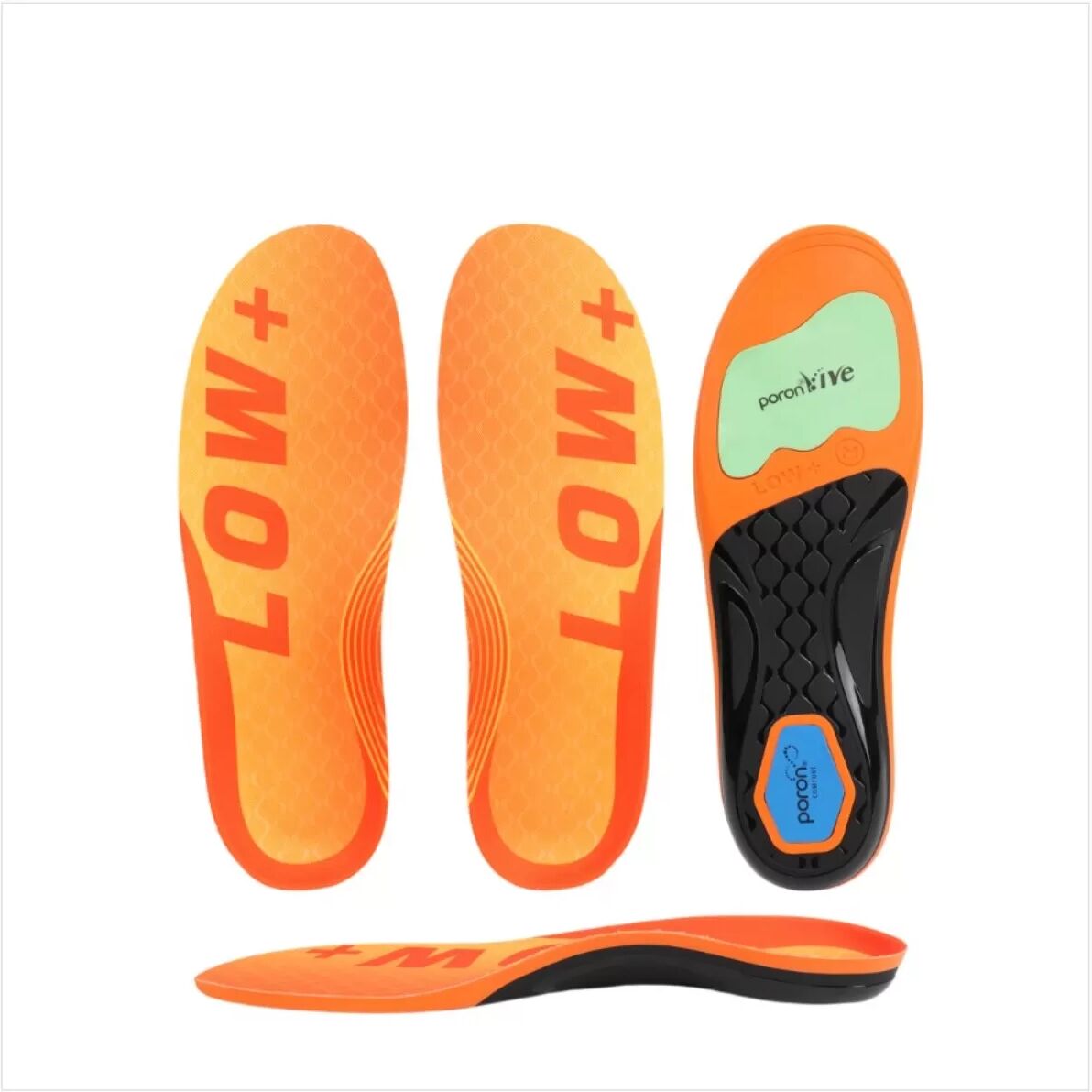 INF Orange 2.9cm ergonomische orthotische Einlegesohle für Plattfuß, starke Fußgewölbeunterstützung, stoßdämpfende Ferse, 1 Paar L