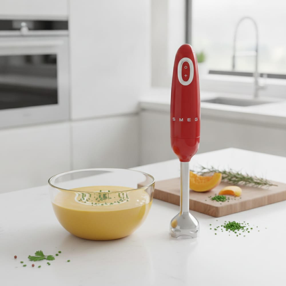 Mixeur plongeant vintage rouge smeg Rouge 7x41x7cm