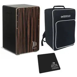 Schlagwerk CP 432 Cajon Makassar mit Tasche u. Pad (Cajon), Perkussion, Braun