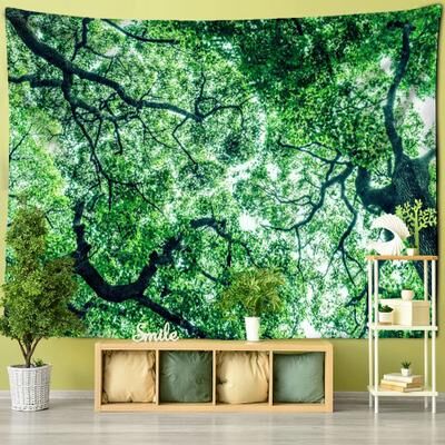 Inspired Living Enchanted Forest Tapestry Wall Hanging Bohemian Nature Scenery Decor 95x70cm 7