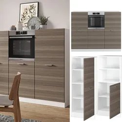Vicco Küchenzeile Küchenblock Einbauküche R-Line Weiß Edelgrau Backofen Küchenschrank