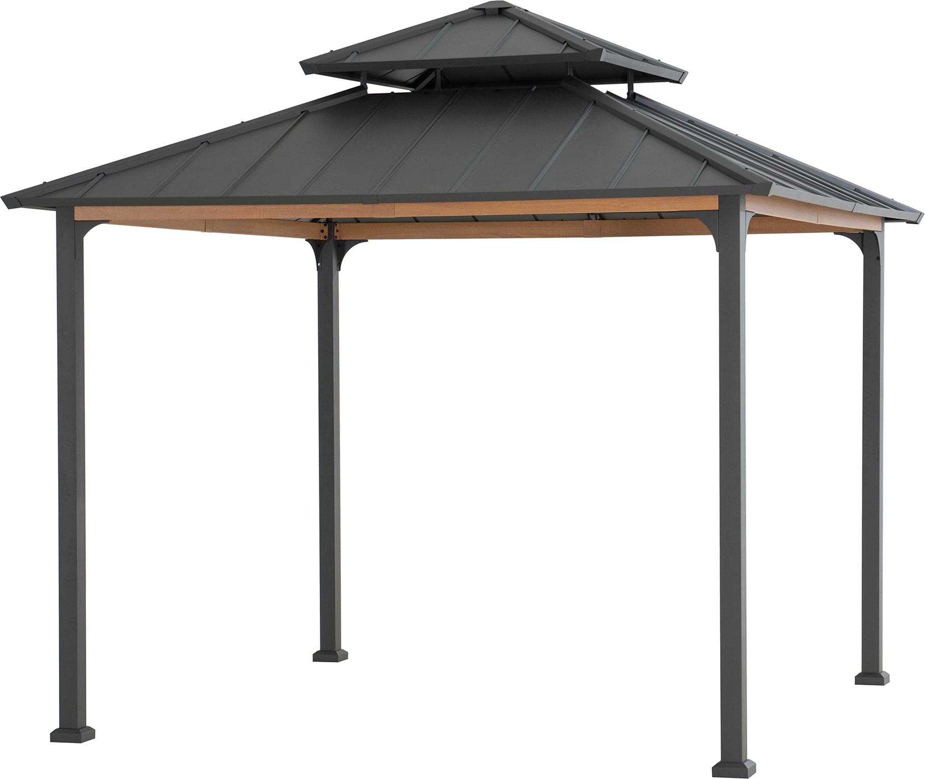 Sunjoy Stahl Gazebo / Pavillon 3x3 PASU - 300cm x 300cm, anthrazit