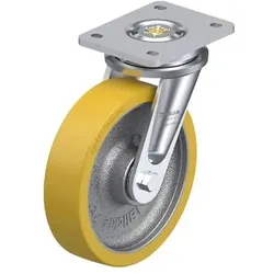 Blickle, Möbelrollen, LO-GTH 200K, Roller, 2500 kg, Hellbraun, Stahl, Deutschland, 1 Stück(e), 245 mm