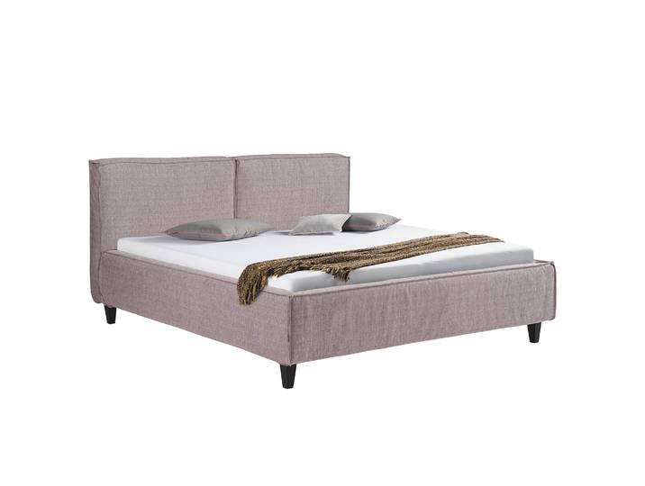 Polsterbett Vio 140 x 200cm Flachgewebe Meave Pink/Beige Buche