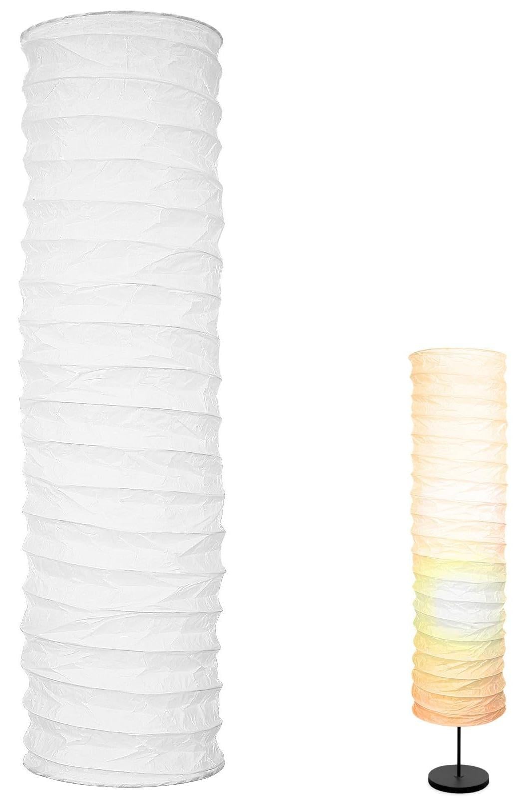 Papieren vloerlampkap voor staande lamp, wit