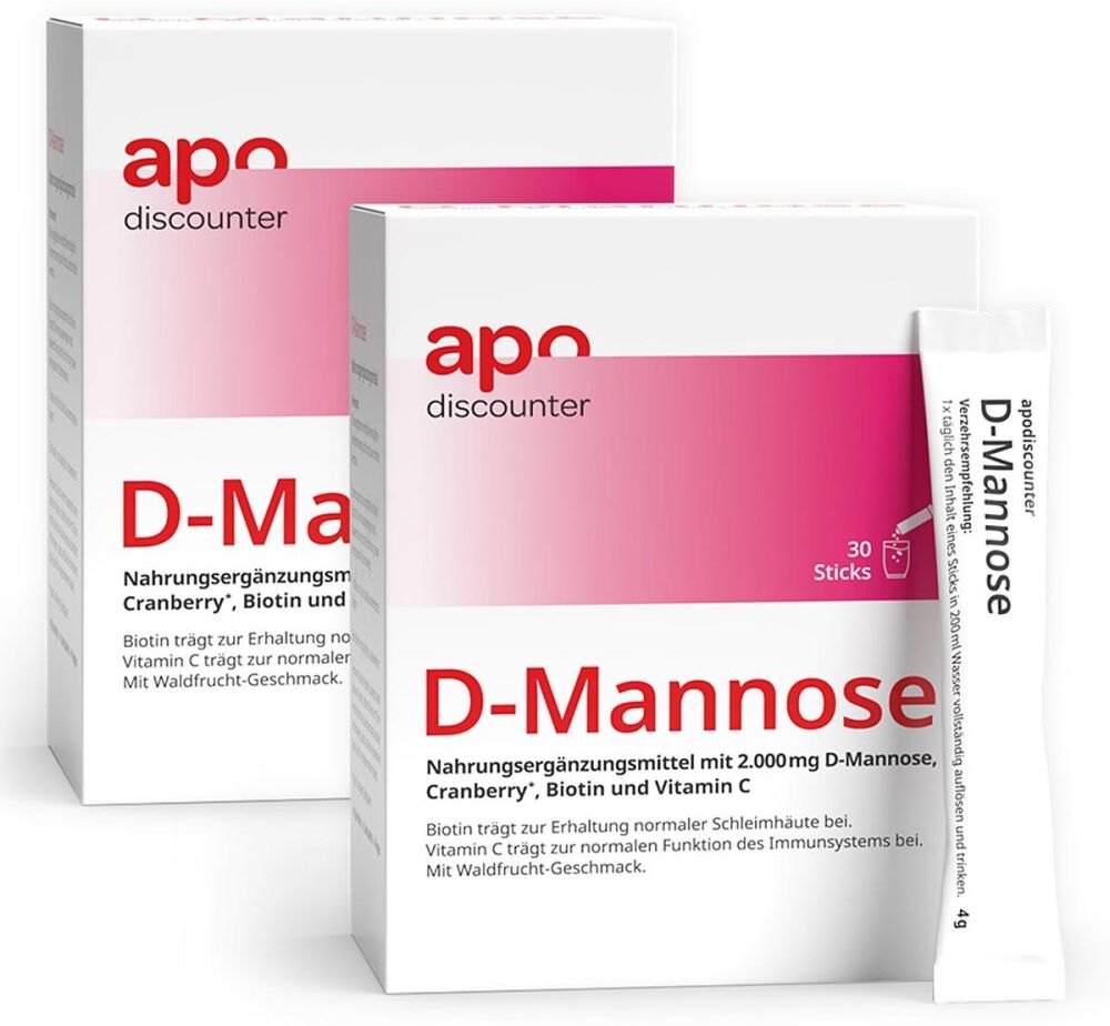 D-Mannose Sticks 2000 mg von apodiscounter 2x30X4g