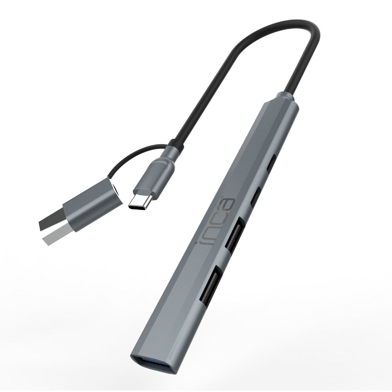 INCA Adapter IUTP-06TX USB C/A USB 3.0/2.0 + Typ-C, 100W