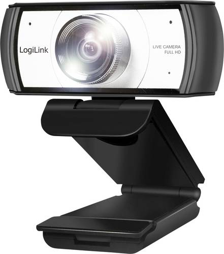 LogiLink UA0377 Full HD-Webcam Klemm-Halterung, Mikrofon