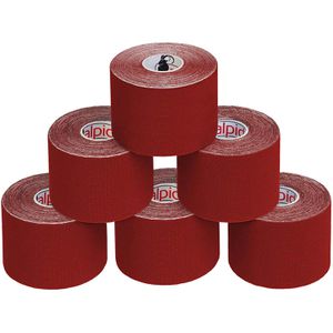 Alpidex Kinesio-Tape BB-Sport Set, rot, 5m x 5cm, wasserfest, elastisch, 6 Stück