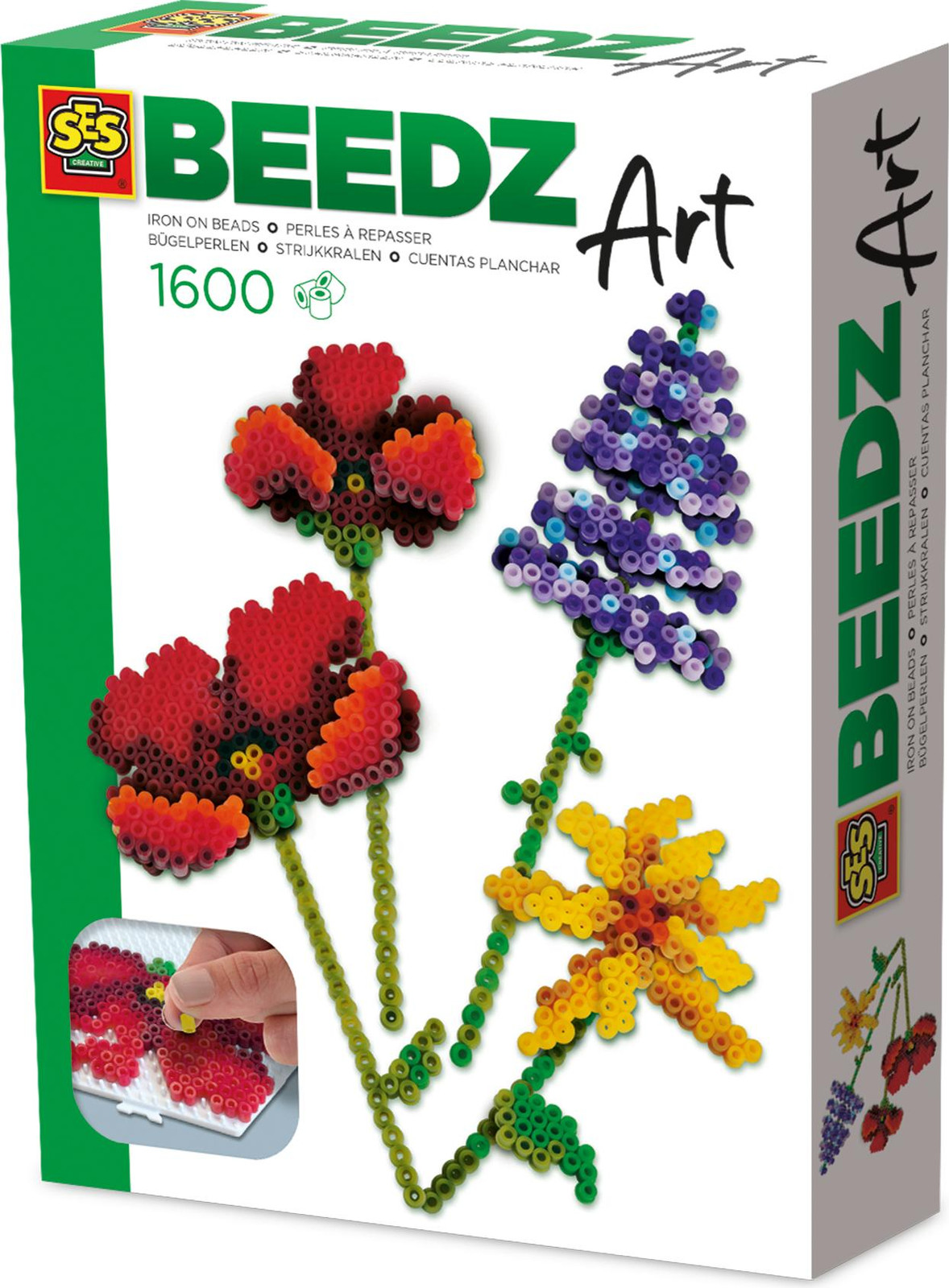 SES Creative Beedz Kunst Wilde bloemen - 1600 stuks - Meerdere kleuren