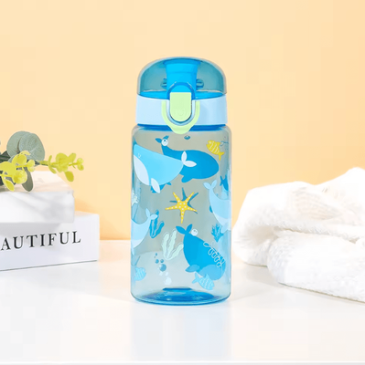 Inspire Curations Dinosaur Water Bottle 550ML Portable Kids Travel Cup Leakproof Sports Drink Bottle blue