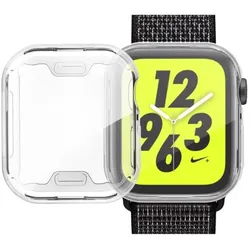Schutzhülle für Apple Watch 4/ 5/ 6/ 2020/ 2023/ SE 40 mm Case Cover Bumper Displayschutz Hülle Tasche Silber