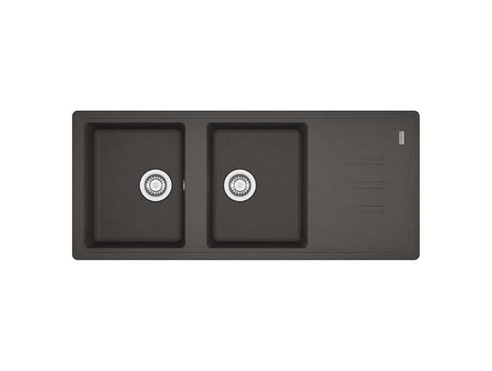 Evier granit 2 bacs MALTA 116 x 50 cm gris ardoise