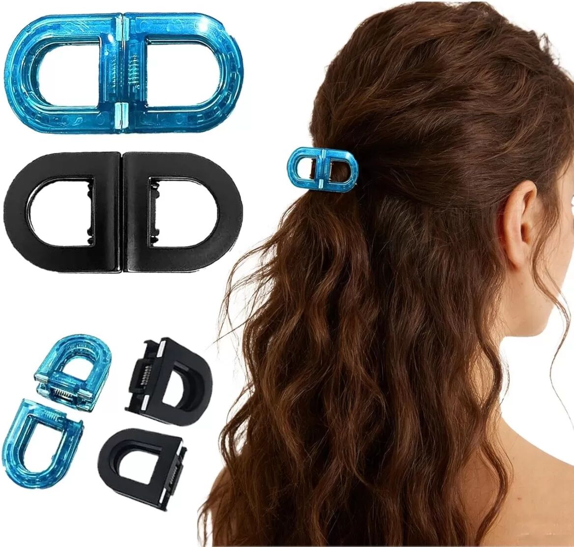 INF Magnetische Haarclips 2er-Set – Starker Halt, knickfrei, ABS+magnet 2-in-1 Styling-Clips