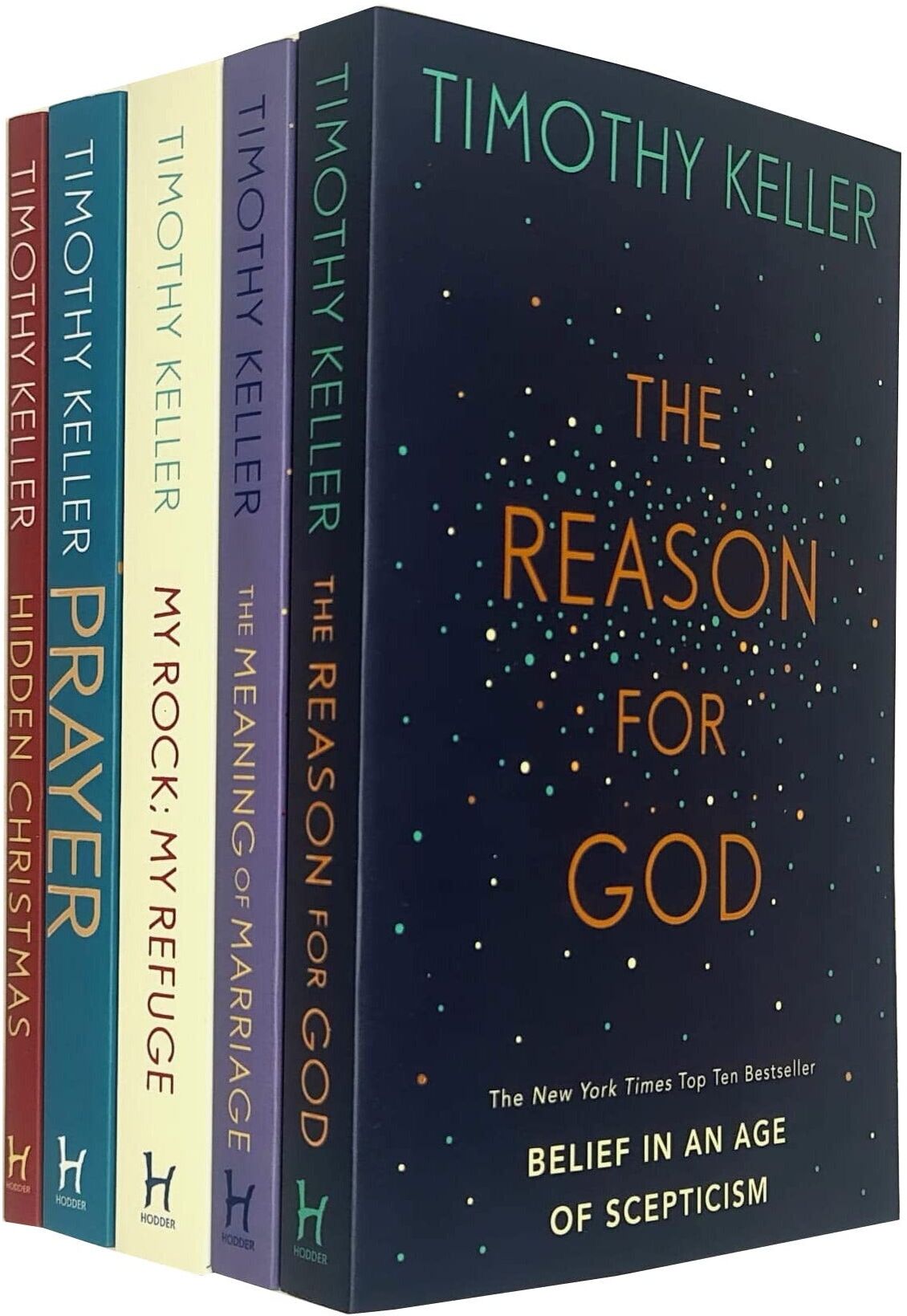Hodder ltd Timothy Keller 5 Books Collection Set (Hidden Christmas, Prayer, My Rock; My Refuge, The Reason For God & The Meaning of Marriage)