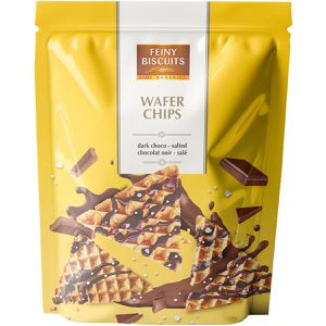 Feiny-Biscuits Waffeln Wafer Chips, mit gesalzener Schokolade, 70 g