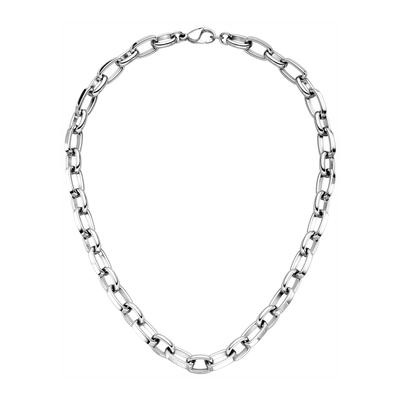Statementkette JOBO "Kette Statement 10 mm", edelstahlfarben, Halsketten, Damen, Edelstahl, L: 48, Statementkette, Edelstahl oder Bicolor-Optik 48 cm
