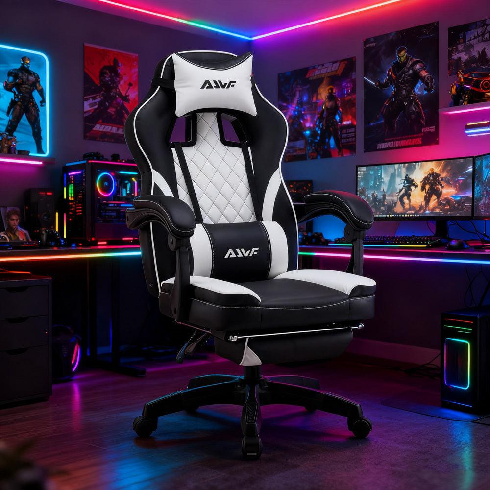 Selius Gamingstoel - Ergonomische Draaibare Game Stoel - Zwart-Wit