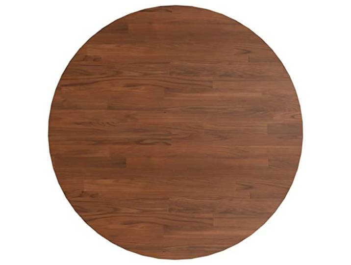 GFDWPUY Runde Tischplatte Dunkelbraun Ø90x1,5 cm Behandeltes Eichenholz Massivholz, Rustikales Design, Für Couchtisch, Beistelltisch, Bartisch, Regal
