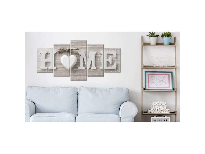 Wandbild Love Sanctuary Leinen Beige 100 x 50cm
