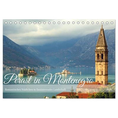 Perast in Montenegro - Romantisches Städtchen in faszinierender Landschaft (Tischkalender 2026 DIN A5 quer), CALVENDO Monatskalender