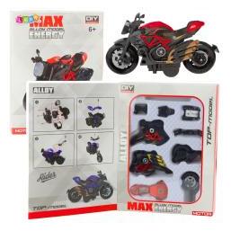 Lean Toys Motorrad zum Zusammenbauen, Schrauben, Metall, 1:14, DIY, Orange (65613281)