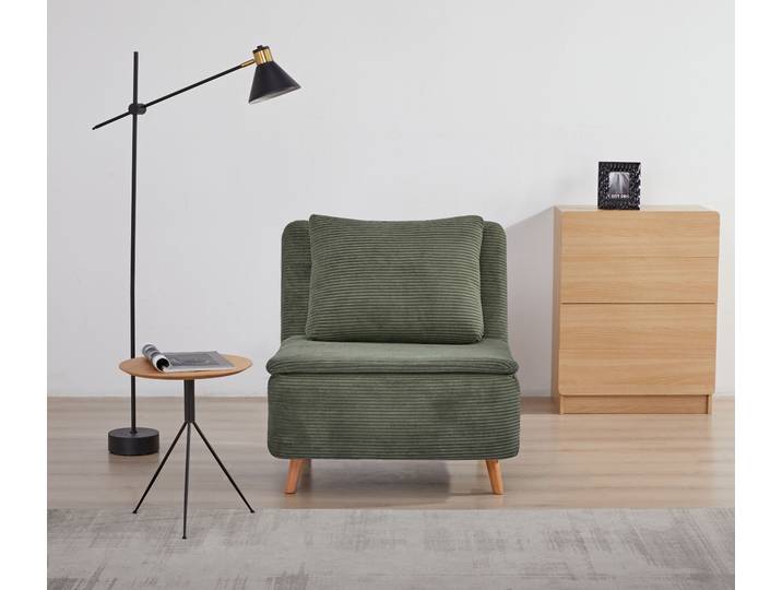 Sessel GOODPRODUCT AINSLEY - OTTO. Verlässliche Qualität. , grün, B:81cm H:82cm T:65cm, 100% Polyester, Sessel, Sessel, wandelbar zum Gästebett, Schlafliege, Webstoff u. Cord-Bezug