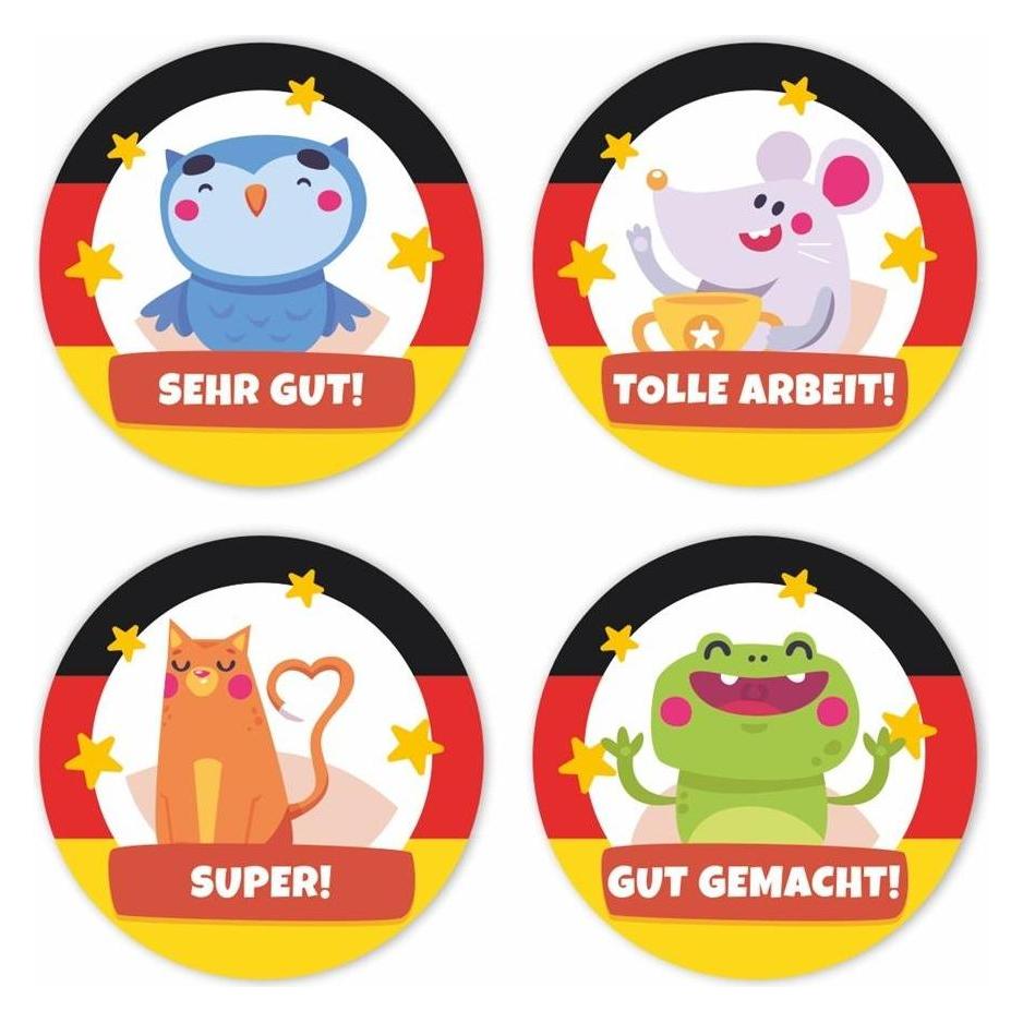 LearnHow Motivationsaufkleber - Deutsche Tiere 48 Stk (48 Sticker) (47604408)