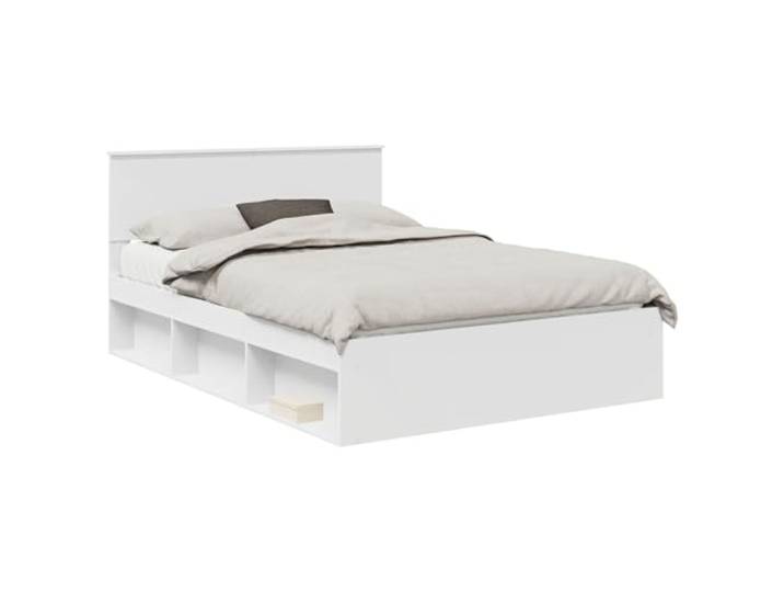 PUGYNBK Bettgestell 140 x 190 cm Kiefer massiv Feste Lattenroste, stabile Leisten, minimalistisches Design, einfache Reinigung