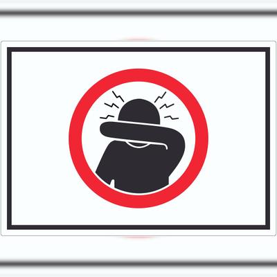 HB-Druck Husten und Niesetikette beachten Symbol Aufkleber A2 (420x594mm)
