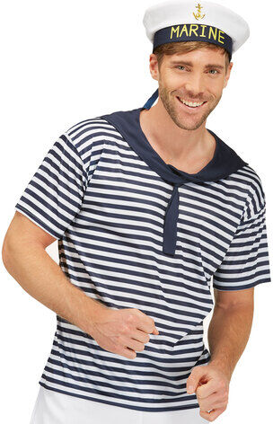 T-Shirt "Matrose" für Herren, blau/weiß