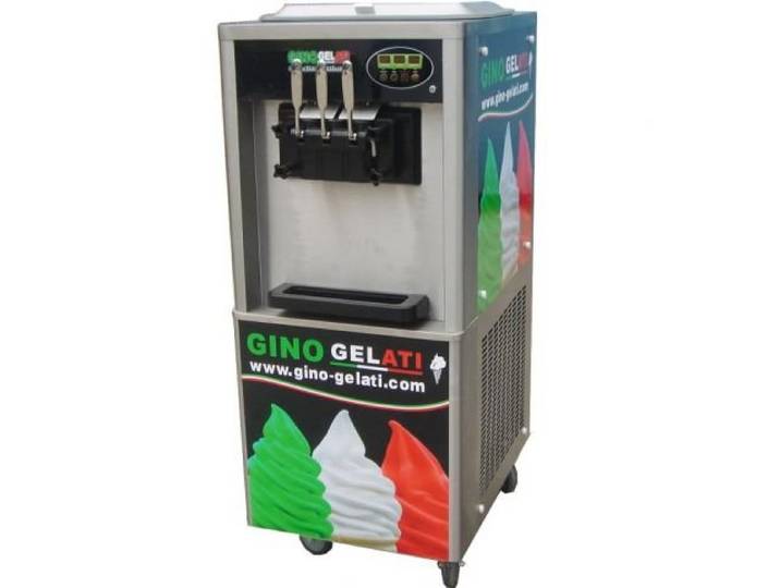 Gino Gelati Standgerät Softeismaschine mit Beckenkühlung, Mengenzähler, Beckenalarm