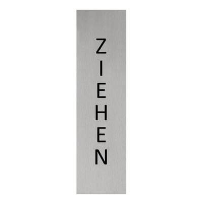 CombiCraft Aluminium Türschild Ziehen vertikal 165x45mm mit 3M-Tape