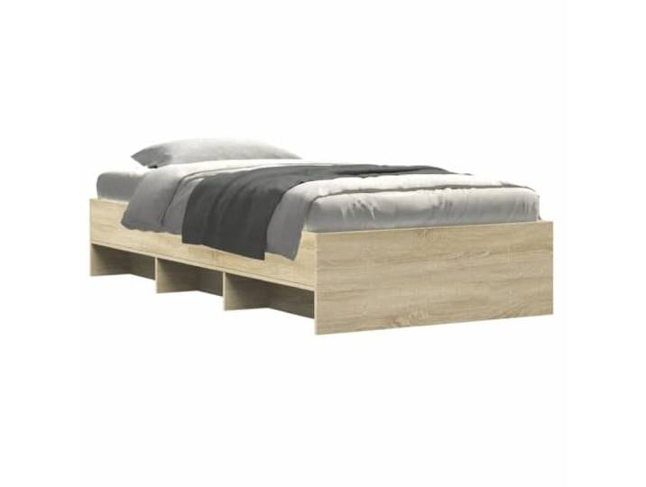 KTHLBRH Bettgestell Eiche Sonoma 90 x 200 cm, mehrschichtiges Holz Lattenrost, Stauraum, atmungsaktive Unterstützung, Schlafzimmer