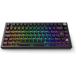 Sharkoon SKILLER SGK55W (schwarz, DE-Layout, Linear) (DE, Kabelgebunden, Kabellos), Tastatur, Schwarz