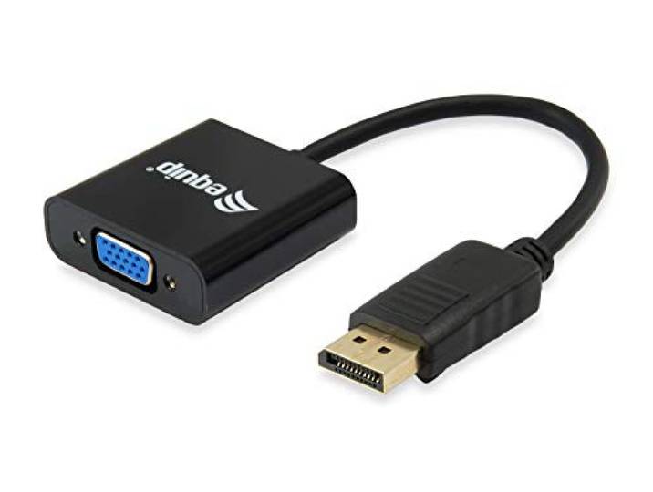 Equip DisplayPort naar HD15 VGA-adapter 15 cm – kabeladapter/verloopstukje (15 cm, DisplayPort, VGA, 0,15 m, zwart)