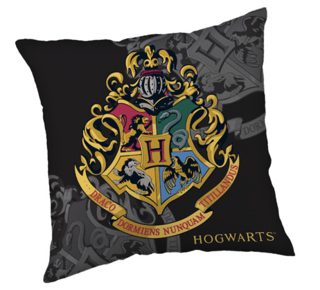 Harry Potter Hogwarts sierkussen Zwart 40 x 40 cm