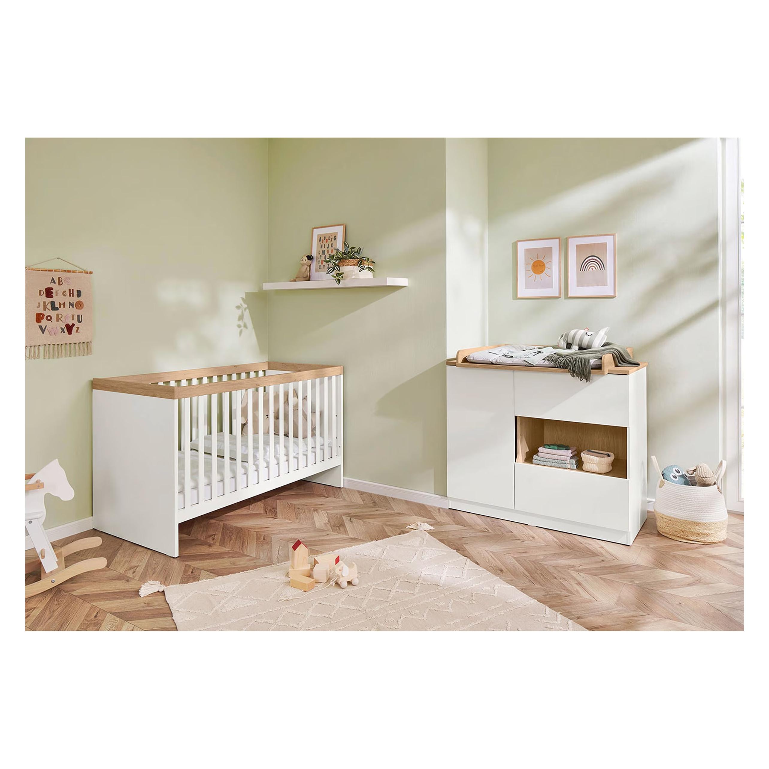 Pinolino Kinderzimmer-Set "Linje" breit, 2-tlg. (Wickelkommode) (090009B)