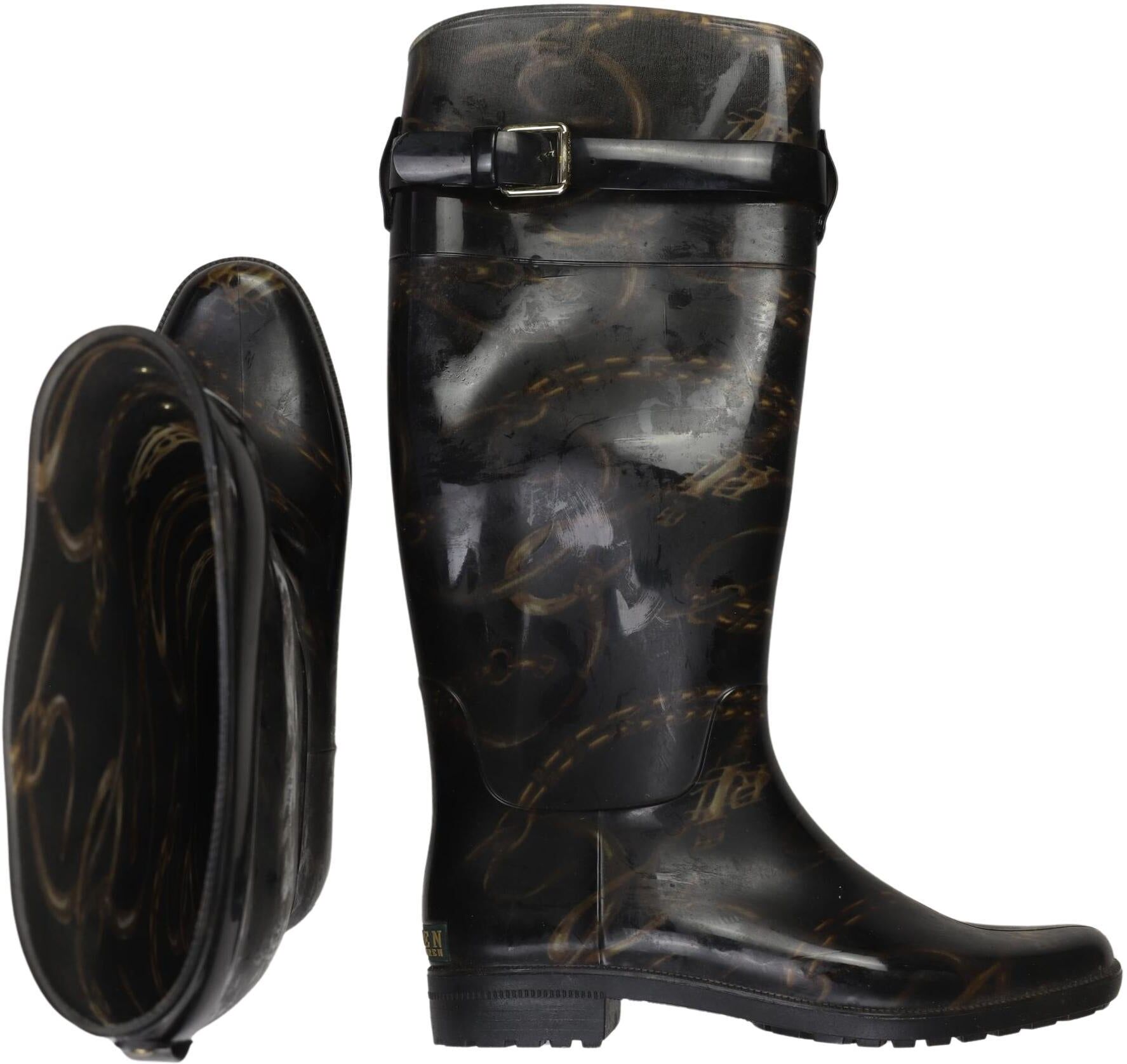 Lauren Ralph Lauren Damen Stiefel, Schwarz, Gr. EU 40,5 (US 9), kein / Etikett - Second Hand