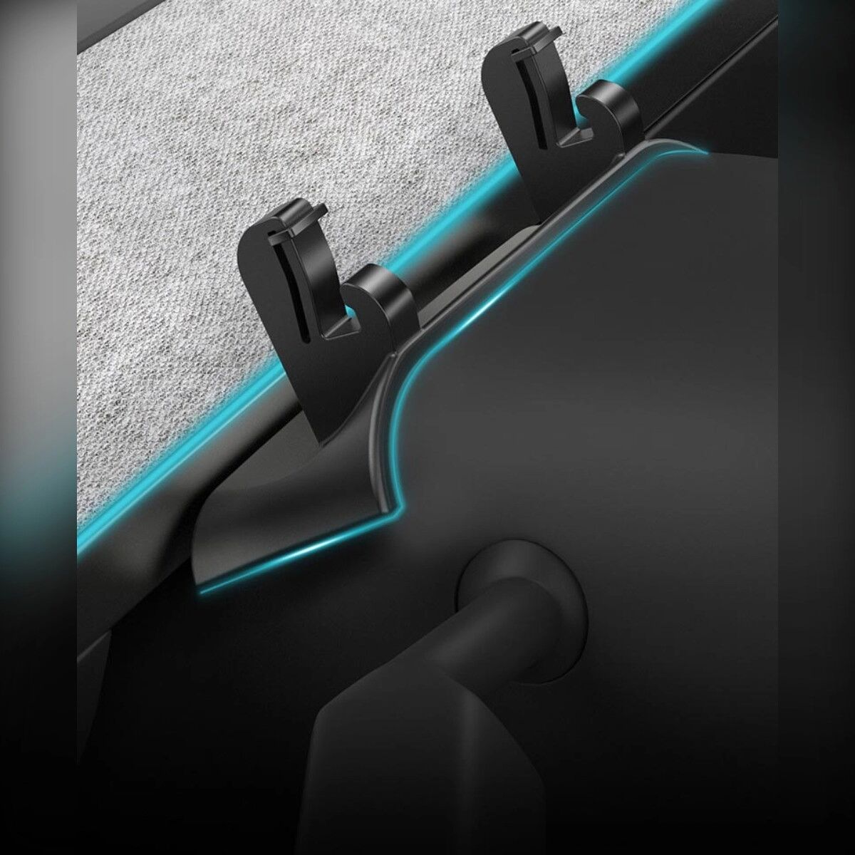 INF Support téléphone arrière pour volant compatible avec Tesla Model 3 et Model Y - Support ABS double fente avec adhésif