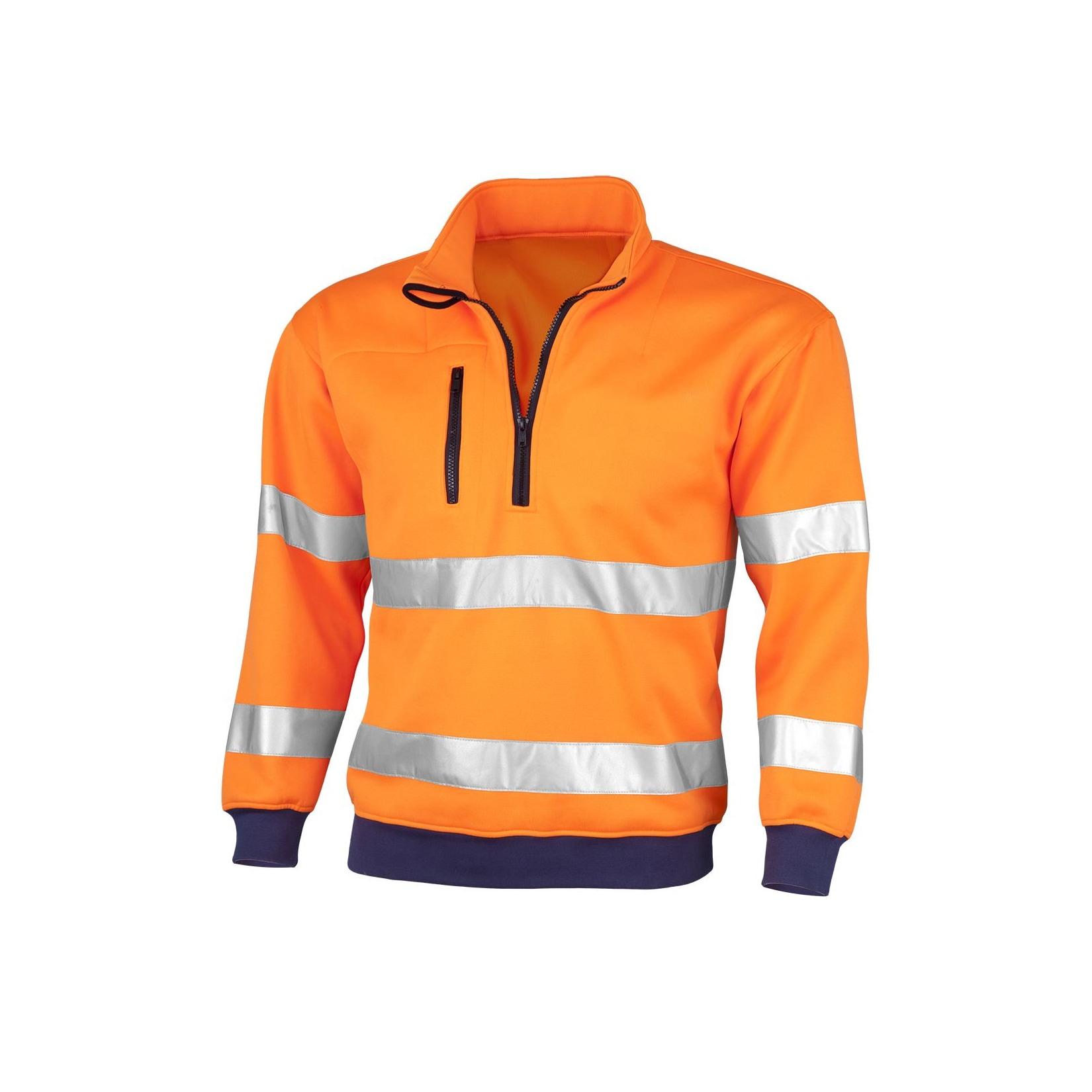 QUALITEX HIGH QUALITY WORKWEAR Sweatshirt signal warnorange Damen: 44 Herren: L