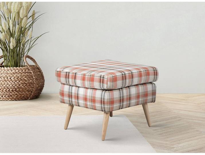 Hocker HOME AFFAIRE Charles , beige, B:58cm H:49cm T:58cm, 100% Polyester, Hocker, Hocker, passend zum Sessel Charles