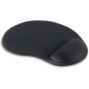 Hama Mauspad Ergo, 126854, schwarz, 215 x 255 mm, Stoff, Schaumstoff-Handgelenkauflage
