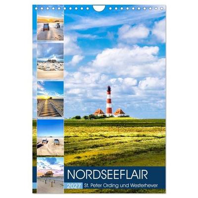 NORDSEEFLAIR - St. Peter Ording und Westerhever (Wandkalender 2027 DIN A4 hoch), CALVENDO Monatskalender