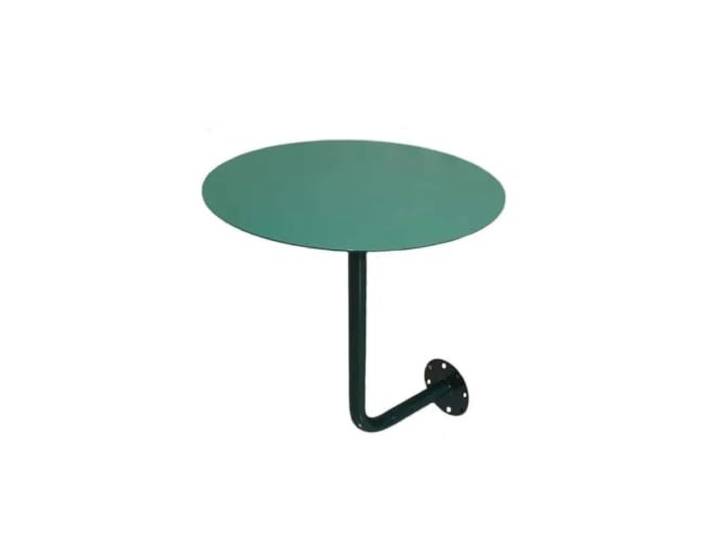 Kleiner Runder Wandtisch aus Edelstahl,Schwebender Beistelltisch für Bar Gebürsteter Edelstahl, Platzsparendes Design, Wandmontierter Bartisch, Einfache Montage(Green,40cm/15.7in)