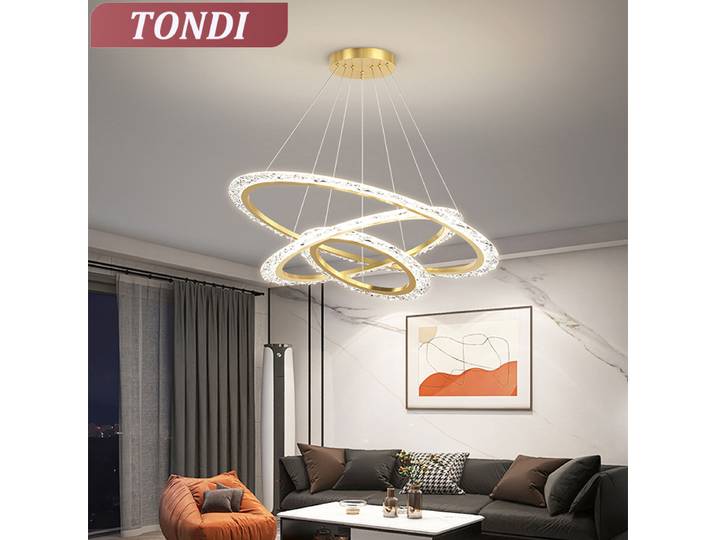 Lustre LED nordique pour salon, salle à manger, chambre à coucher, cuisine, style luxe léger, anneau lumineux de plafond, décoration intérieure